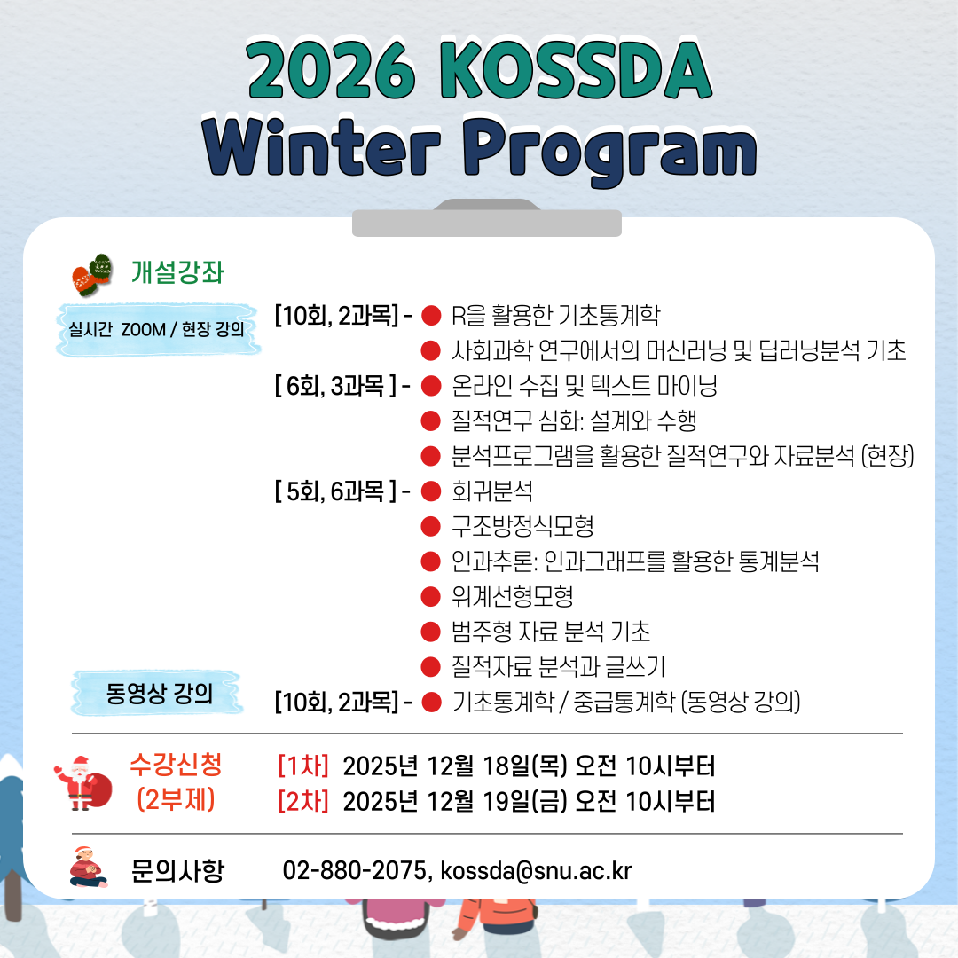 KOSSDA main page news modal image